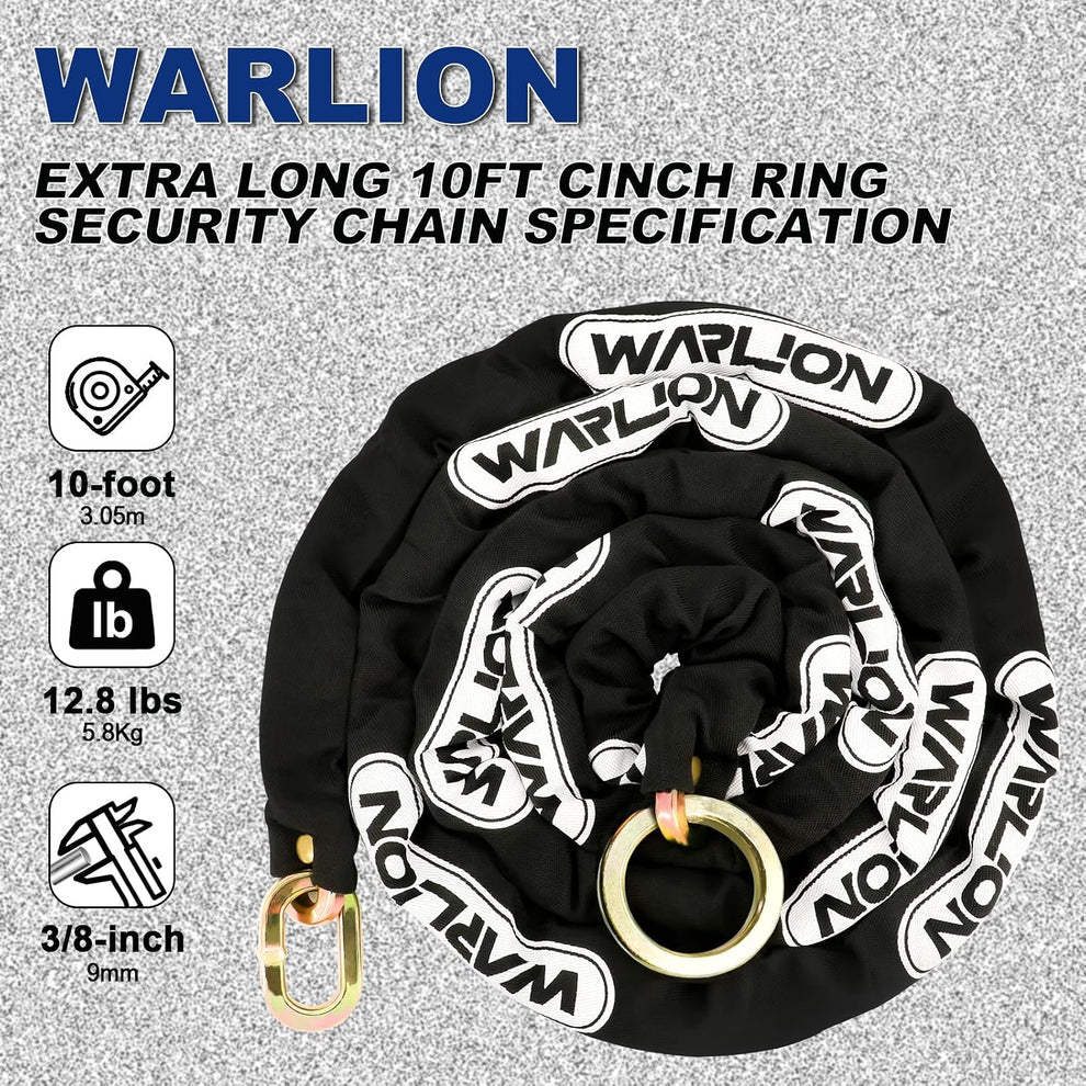 10 ft Security Chain & Puck Lock Kit | WARLION